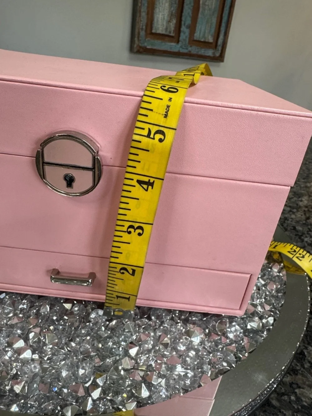 Pink Jewelry Box Storage Organizer - Elegant Jewelry Case